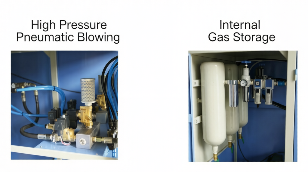 HQ-600 bottle blowing machine PLC control high-pressure pneumatic internal gas storage