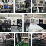 Fully automatic PET bottle blowing machine stretching mechanism cycle motion steps